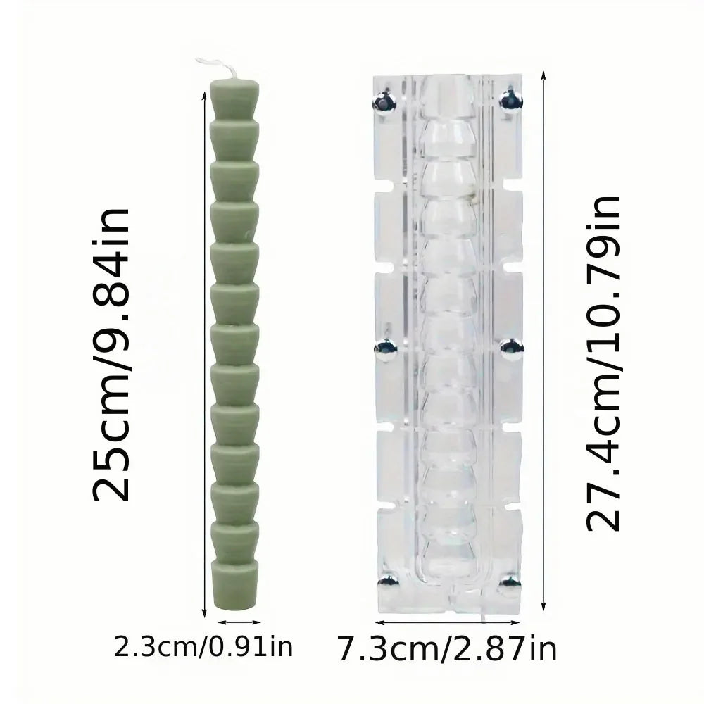 Bubble Pillar Acrylic Candle Mold – Geometry DIY Candle Making Tool ...